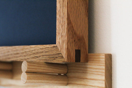 Handmade Solid White Oak Picture Frame, plus Acrylic Glass, Pre-Installed Hardware, Tabs, and Backing