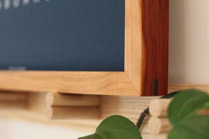 Handmade Solid Cherry Picture Frame, plus Acrylic Glass, Pre-Installed Hardware, Tabs, and Backing