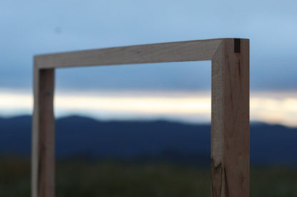 Handmade Solid Maple Picture Frame, plus Acrylic Glass, Pre-Installed Hardware, Tabs, and Backing