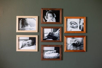 Handcrafted Wood Picture Magnet Frame: Walnut, Maple, Cherry, Oak