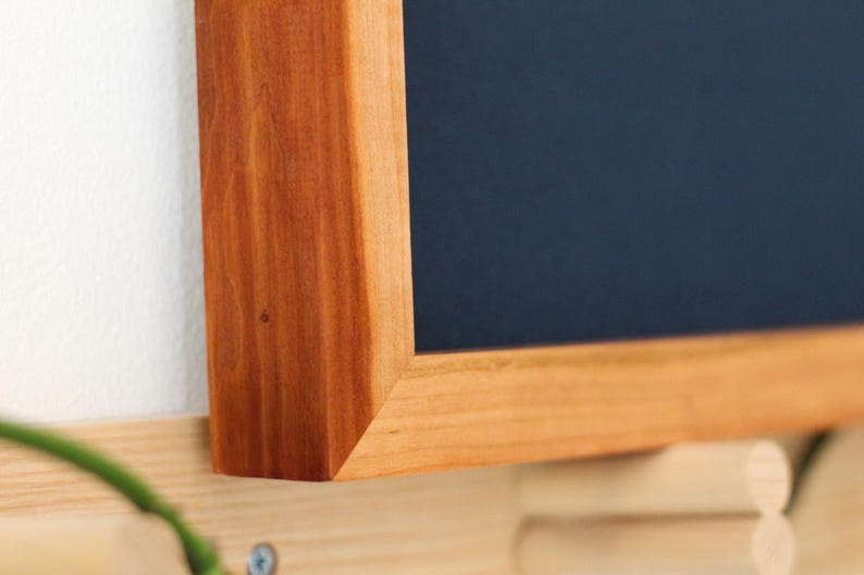 Handmade Solid Cherry Picture Frame, plus Acrylic Glass, Pre-Installed Hardware, Tabs, and Backing